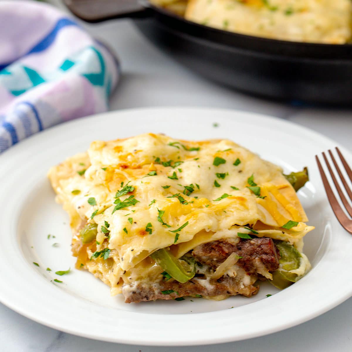 Philly Steak Lasagana