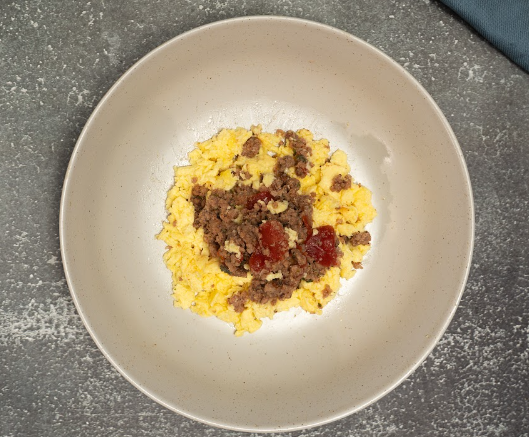 Breakfast Beef Scrambled Egg Meal