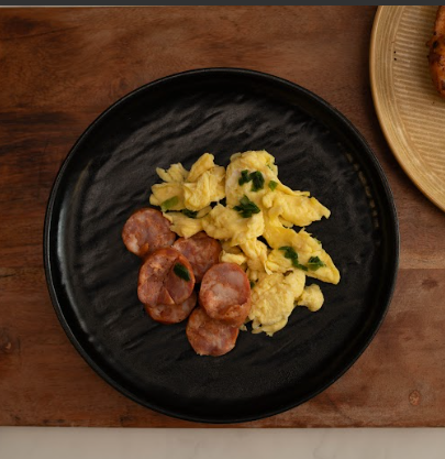 Eggs With Smoked Sausage and Veggies