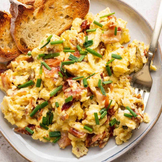 Bacon & Cheese Egg Scramble
