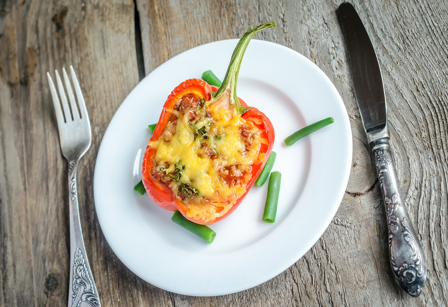 Beef And Veggie Stuffed Bell Pepper